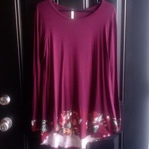 Maroon Long Sleeve Tunic